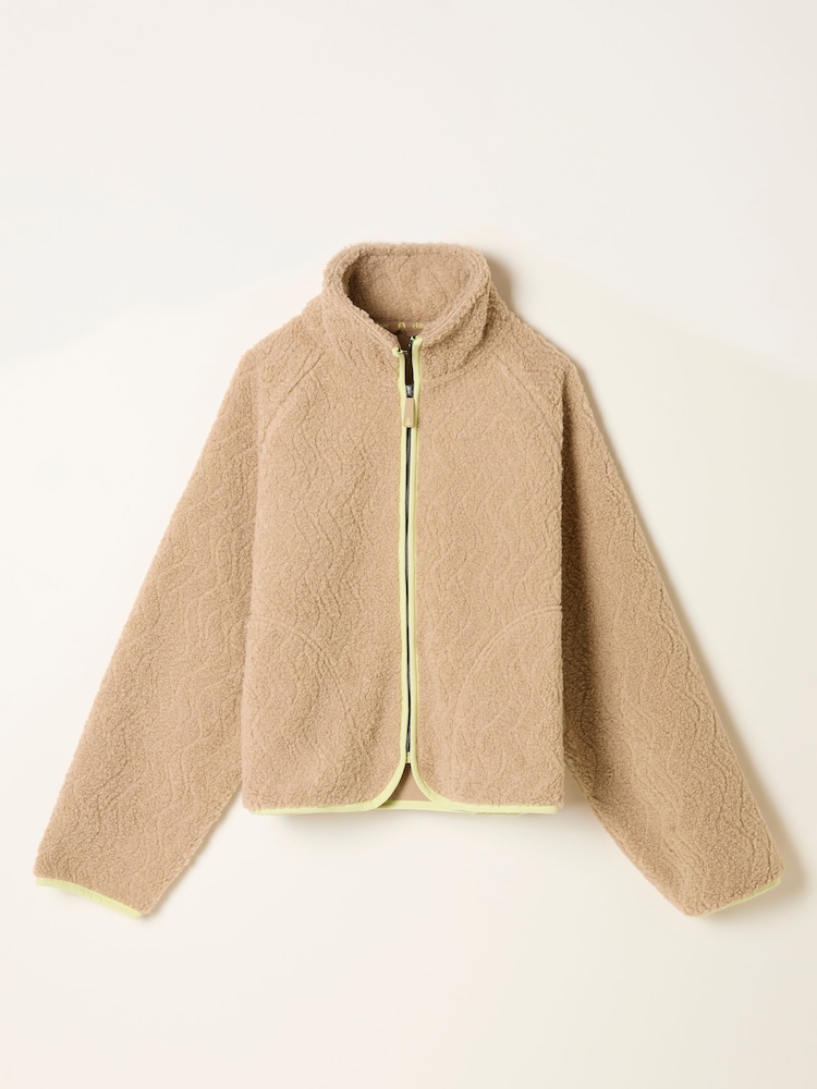FatFace Nova Natural Wave Fleece Jacket - Image 1 of 1