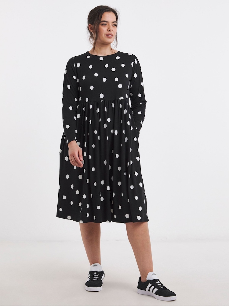Simply Be Black Chrome Supersoft Pocket Midi Dress - Image 4 of 4