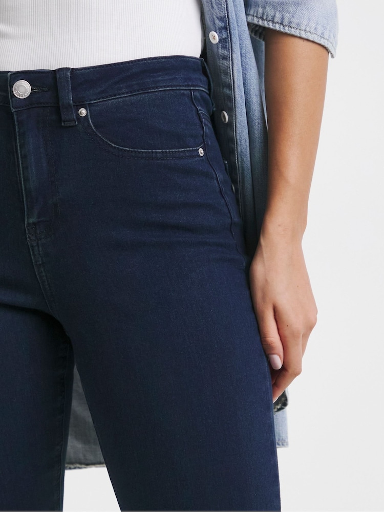 Niebieski - Simply Be High Waisted Super Stretch Slim Jeans - Image 3 of 5