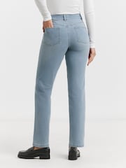 Simply Be Light Blue Petite 24/7 Straight Leg Jeans - Image 2 of 5