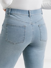 Simply Be Light Blue Petite 24/7 Straight Leg Jeans - Image 4 of 5