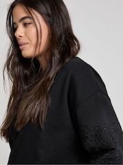 Simply Be Black Cut Work Sweatshirt - Image 4 of 4