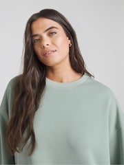 Simply Be Green Luxe Modal Dip Back Sweatshirt - Image 3 of 4