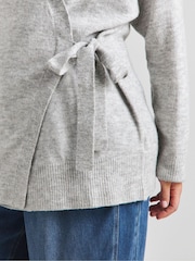 Simply Be Grey Sponge Ballet Wrap Cardigan - Image 3 of 4