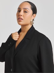 Simply Be Black Premium Ponte Single Breasted Jacket - Image 6 of 6