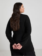 Simply Be Black Sponge Ballet Wrap Cardigan - Image 3 of 4