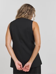 Simply Be Black Longline Waistcoat - Image 2 of 4