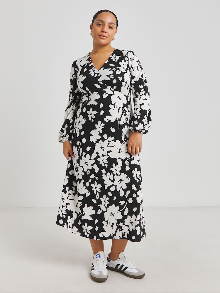Simply Be Black Supersoft Midi Dress - Image 4 of 4
