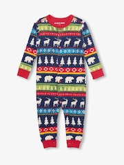 Hatley Fairisle Pattern 100% Cotton Adult Union Suit - Image 1 of 3