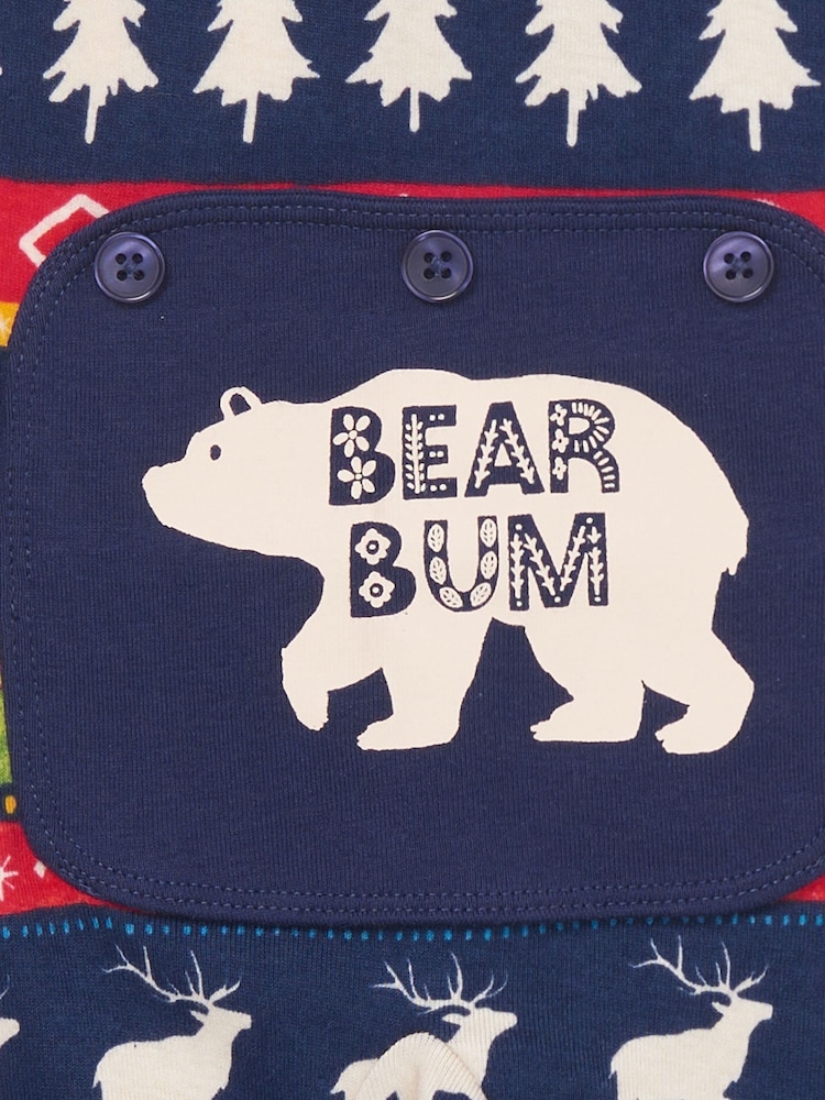 Hatley Fairisle Pattern 100% Cotton Adult Union Suit - Image 3 of 3
