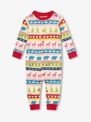 Кремовый - Hatley Fairisle Pattern 100% Cotton Adult Union Suit - Image 1 of 3