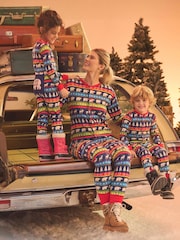 Hatley Fairisle Pattern 100% Cotton Adult Union Suit - Image 1 of 4