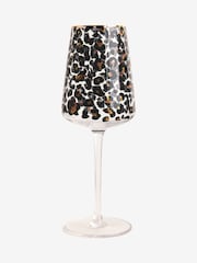 Set of 4 Black Leopard Print Wine Glasses - Image 3 of 3
