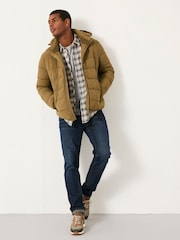 Verde oliva - FatFace Hooded Puffer Jacket - Imagem 4 de 6