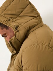 Verde oliva - FatFace Hooded Puffer Jacket - Imagem 5 de 6