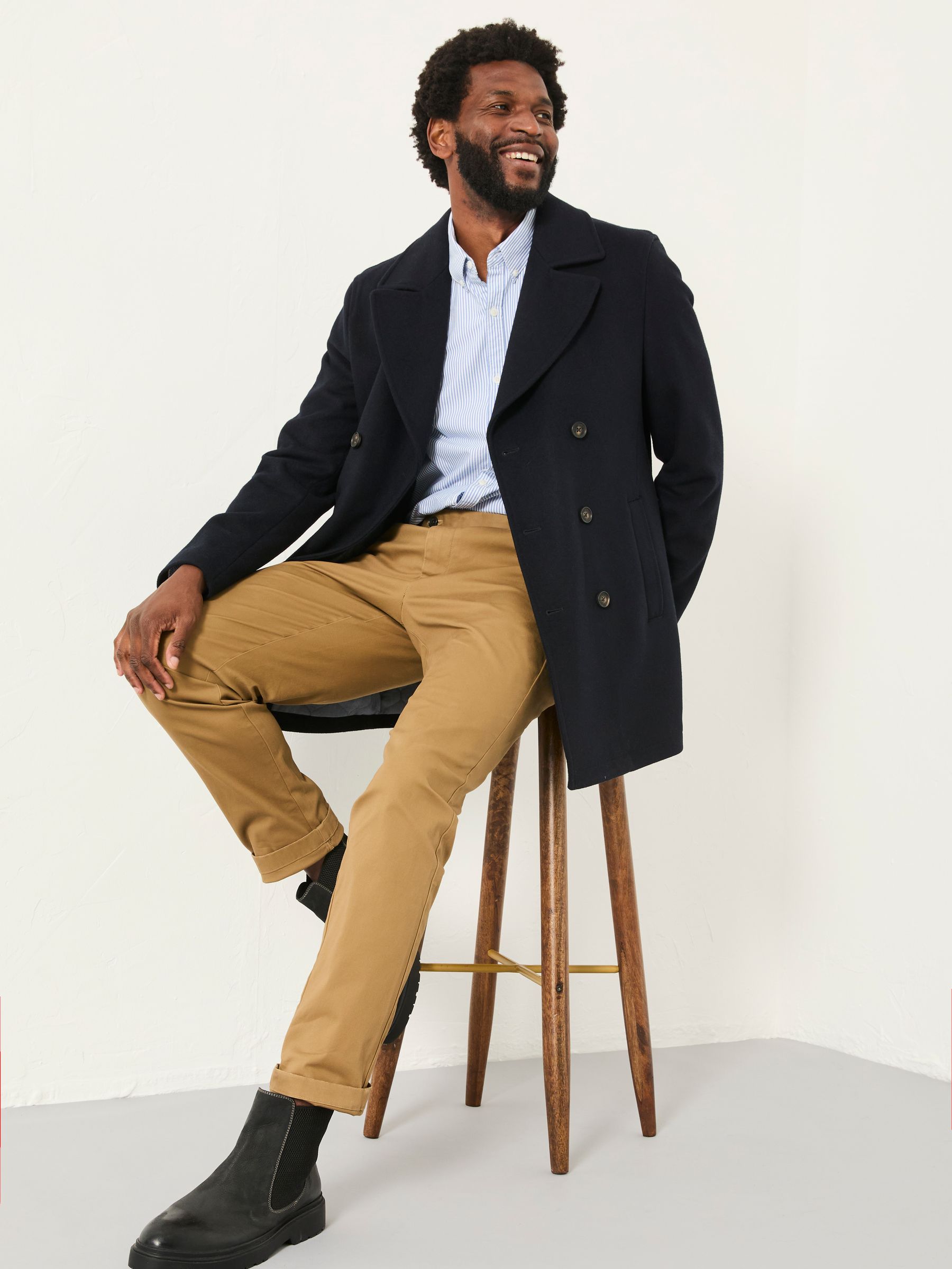 Buy FatFace Navy Wool Mix Peacoat from Next Canada