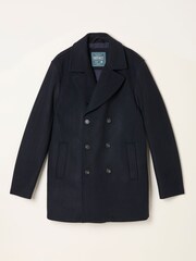 FatFace Navy Wool Mix Peacoat - Image 6 of 6