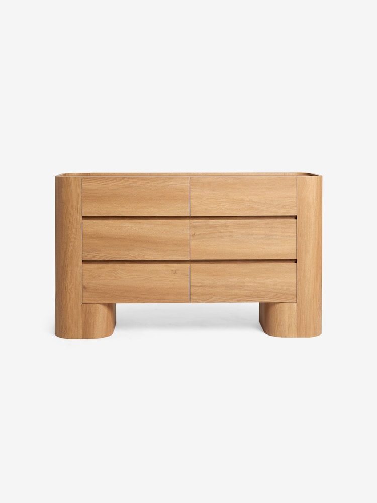 MADE.COM Oak Kain Wide Chest of Drawers - Image 1 of 2