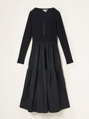 FatFace Jersey Woven Midi Dress - Bild 1 von 1