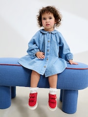 Denim Ditsy Print 100% Cotton Shirt Dress (3mths-8yrs) - Image 1 of 6