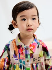 Multi Print Cotton Shirt Dress (3mths-8yrs) - Image 4 of 8