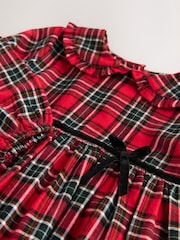 Red Check Long Sleeve Collar Dress (3mths-8yrs) - Image 10 of 11