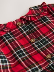 Red Check Long Sleeve Collar Dress (3mths-8yrs) - Image 11 of 11