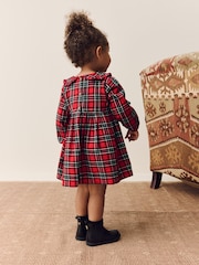 Red Check Long Sleeve Collar Dress (3mths-8yrs) - Image 6 of 11