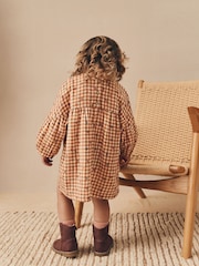 Ochre Yellow Gingham Cotton Dress (3mths-8yrs) - Image 3 of 8