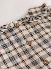 Neutral Check Long Sleeve Collar Dress (3mths-8yrs) - Image 16 of 16