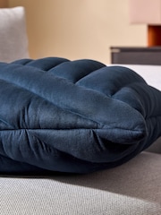 MADE.COM Navy Lonny Quilted Jersey Cushion - Image 2 of 4