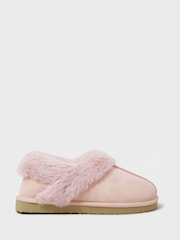 Crew Clothing Pink Suede Slippers - Image 1 of 3