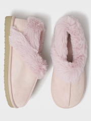 Crew Clothing Pink Suede Slippers - Image 2 of 3