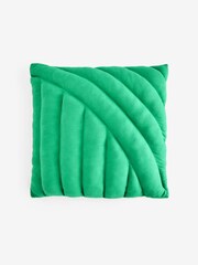 MADE.COM Green Lonny Quilted Jersey Cushion - Image 3 of 3