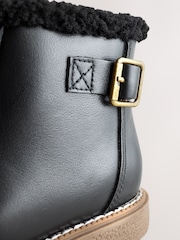 Schwarz - Leather Warm Lined Ankle Boots - Bild 5 von 6
