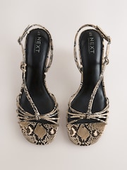 Snake Forever Comfort® Strappy Square Toe Heeled Sandals - Image 2 of 5