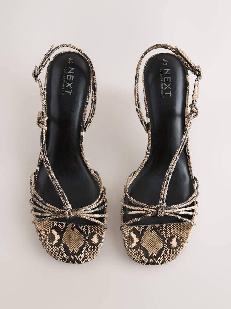 Snake Forever Comfort® Strappy Square Toe Heeled Sandals - Image 2 of 5