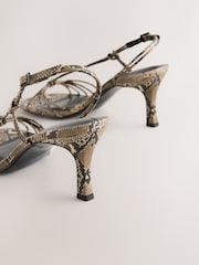 Snake Forever Comfort® Strappy Square Toe Heeled Sandals - Image 5 of 5