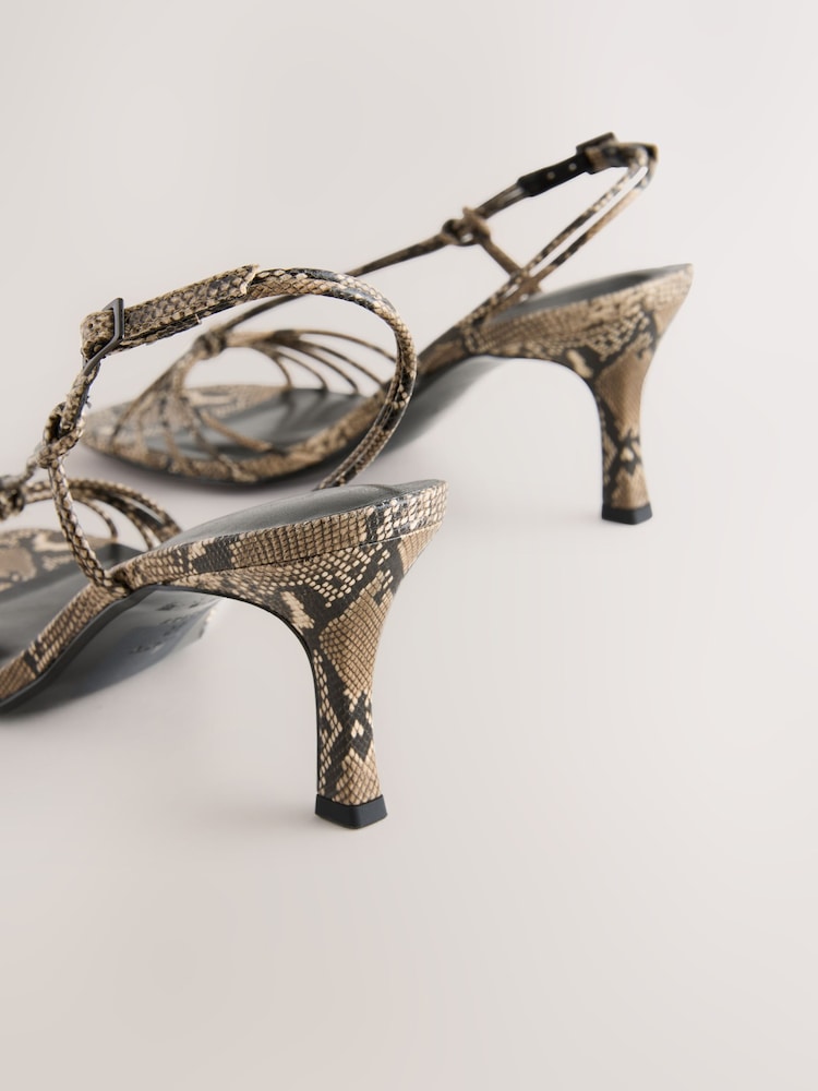 Snake Forever Comfort® Strappy Square Toe Heeled Sandals - Image 5 of 5