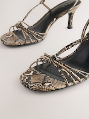 Snake Forever Comfort® Strappy Square Toe Heeled Sandals - Image 7 of 8