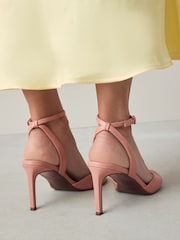 Pink Forever Comfort® Premium Leather Peep Toe Heeled Sandals - Image 5 of 9
