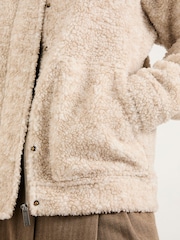 FatFace Fleece Bomber Zip Through Jacket - Imagen 3 de 6