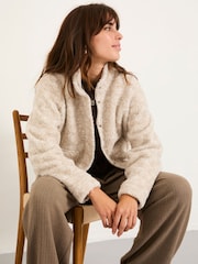 FatFace Fleece Bomber Zip Through Jacket - Imagen 4 de 6