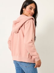 FatFace Amy Rose Pink Zip Through Hoodie - Image 2 of 5