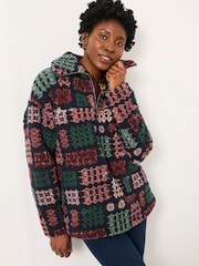 FatFace Blanket Print Borg Fleece - Imagem 2 de 6