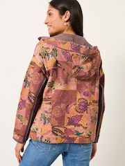FatFace Airlie Pink Patched Chintz Zip Through Hoody - Image 3 of 6