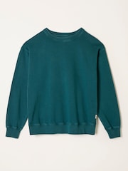 FatFace Georgia Dark Teal Blue Crew Sweatshirt - Image 1 of 1