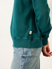FatFace Georgia Dark Teal Blue Crew Sweatshirt - Image 4 of 5