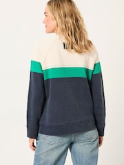 FatFace Airlie Navy Stripe Crew Sweatshirt - Image 2 of 5