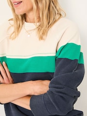 FatFace Airlie Navy Stripe Crew Sweatshirt - Image 3 of 5